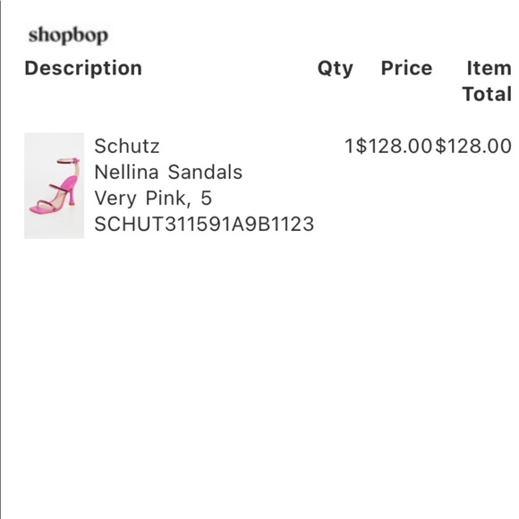 Shutz Nellina Sandals Very Pink sz 5 - Picture 4 of 4